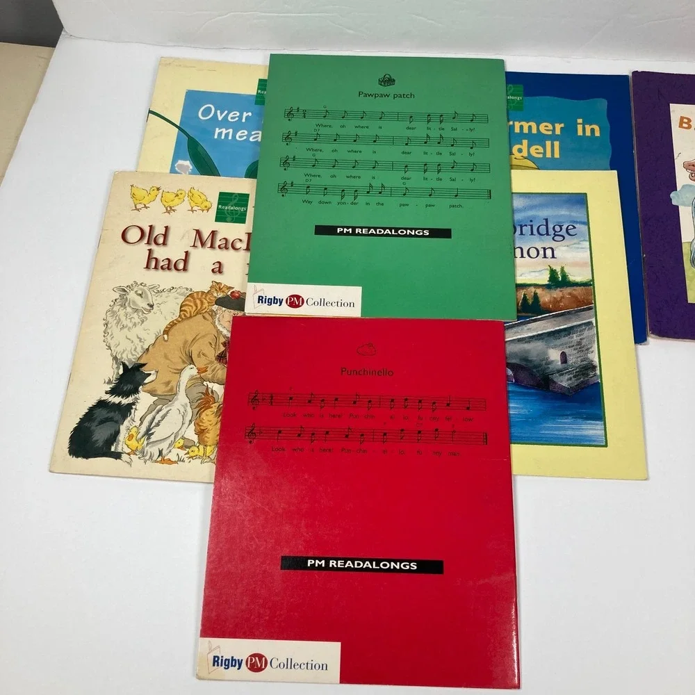 Lot Of 7 Song Books for Early Reader Paperback Single Copies Homeschool Tutoring
